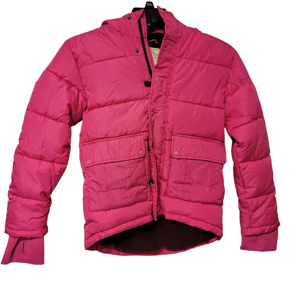 Thereabouts Unisex Hooded Heavyweight Puffer Jacket Fiesta Pink Medium 10/12